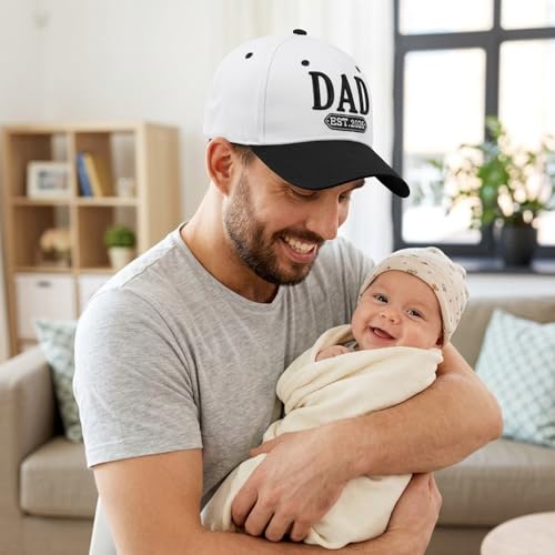 Image of Mothers Day Snapback,Adjustable Embroidered Mom Dad Trucker Hat,Cotton Baseball Cap
