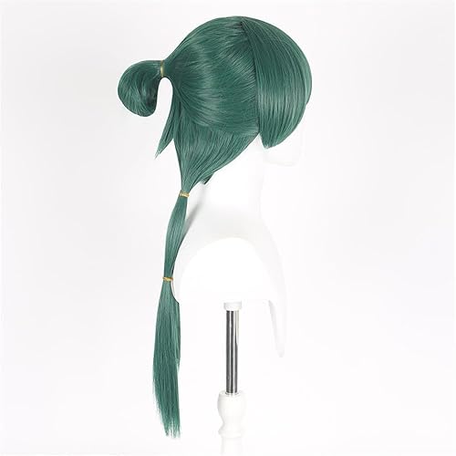 Miniatura 4 de SisiruKou Anime Cosplay Wig Dark Green Long Hair for Girls Women Costumes Wig Halloween Costume Party Synthetic Wigs