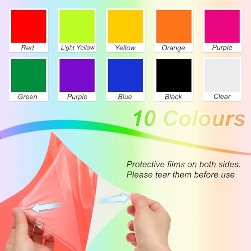 Filtre lumière gel de correction orange PATIKIL format A4 pour éclairage