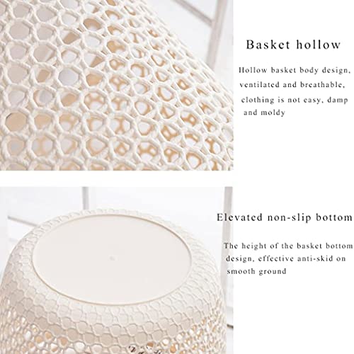 Paniers à linge en plastique paniers de rangement vêtements blanc