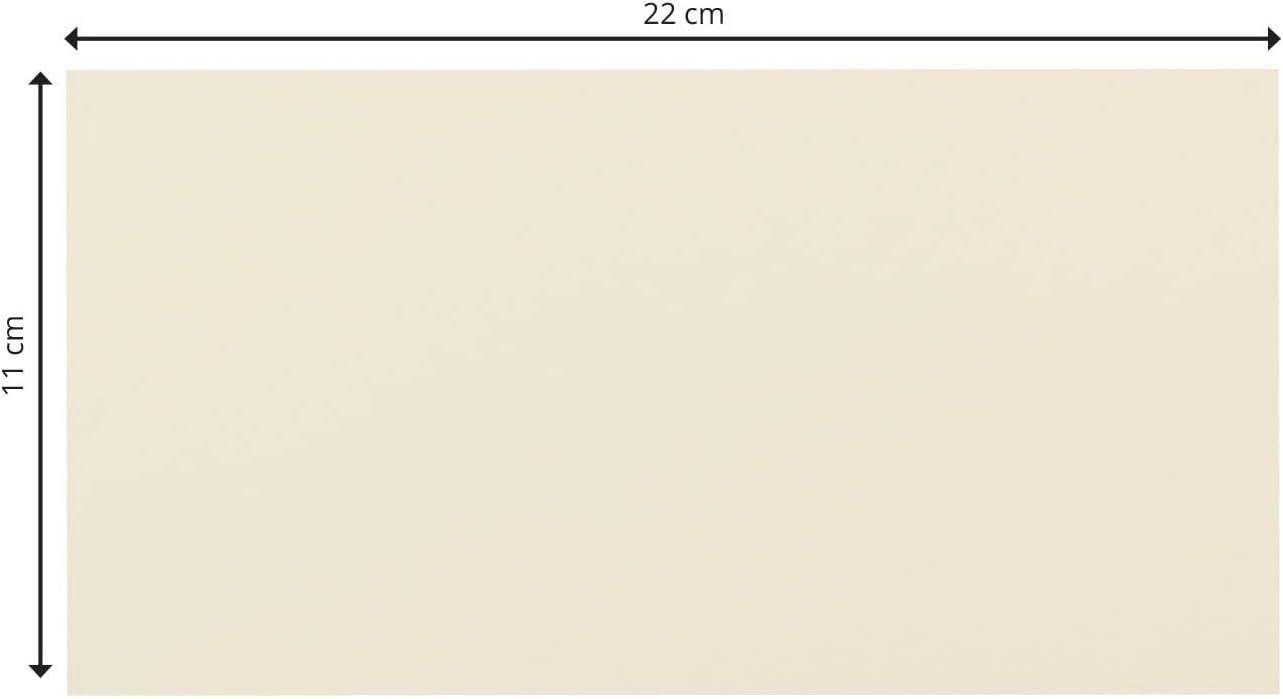Vaessen Creative Large Rectangular Florence Blank Craft Cards, Ivory, Set of 25, Matching Envelopes Available