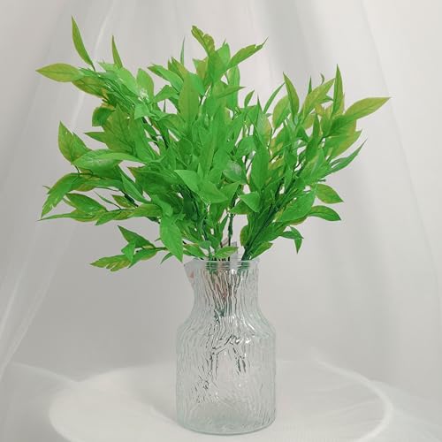 Image of Art Street Artificial Curry Tree Leaves Bunch for Vase Ideal for Home Decor|Kitchen Decoration| for Table Placement Office Desk, Size 11 Inch | Set of 4 Green| (Vase Not Included)