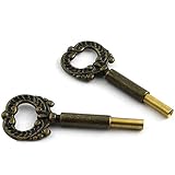 DZS Elec 2pcs Bronze Lamp Socket Metal Key Switch Handle Turn Knobs Brass Finish