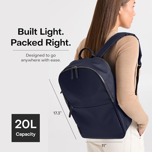 Carry All Backpack 20L - Water-Resistant, Luggage Backpack for Men & Women - With Internal Dividers, Multi Pocket - Ideal for Travel, Work - Stylish, Quality & Durable - French Navy3