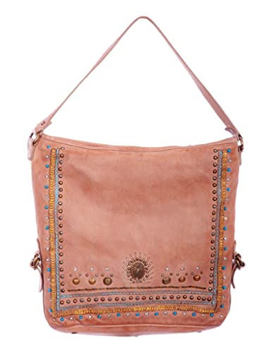 Scully Women's Studded Bucket Handbag - B369-Sand