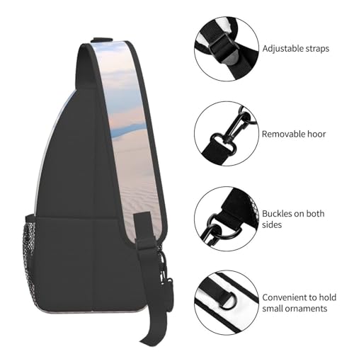 Bolsa Cruzada Unisex Negra de Poliéster para Viaje miniatura 4