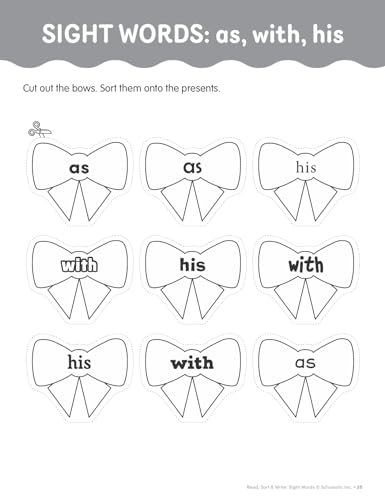 Read, Sort & Write: Sight Words: Fun, Reproducible Activities With Writing Pages That Build Essential Skills - Image 5