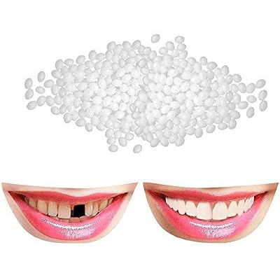 MeiKai Temporary Tooth Temp Tooth Repair Kit Fix Teeth Temp Tooth Veneer Teeth Filling Kit Denture Adhesive Fake Teeth Cosmetic Braces Veneer-Best Moldable Thermal Fitting Beads