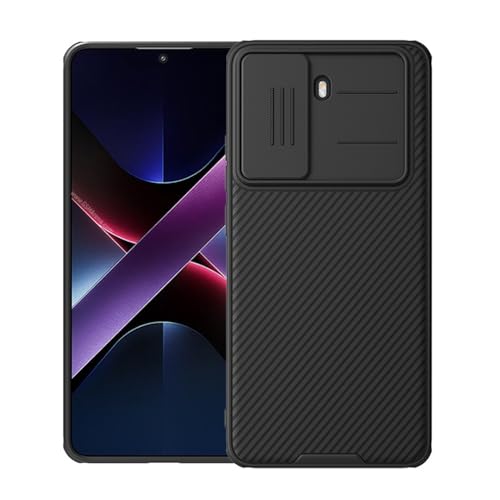 For Xiaomi Poco X7 Pro 5G �p �P�[�X �ی�J�o�[ �ySHANCHI�z �����Y�X���C�h �ϏՌ� �����Y�ی� PC+TPU �w��h�~ �z�R������Ȃ� ���ɗD�������G �y�� (�u���b�N)
