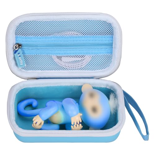 worfty Estojo para Fingerlings Macaco 2023 Novo Macaco Interativo Reage Ao Toque (Somente Estojo) (Azul)