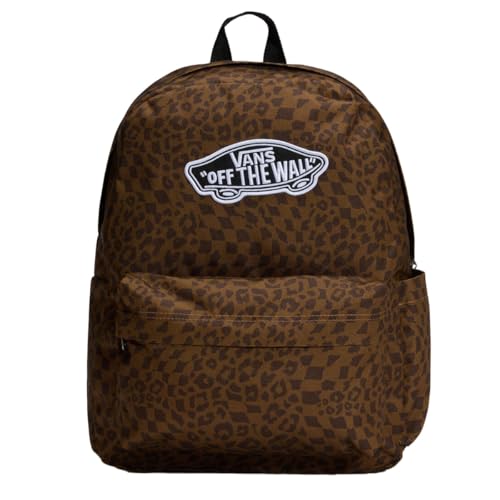 Vans Sac à dos imprimé léopard, motif Off The Wall, marron