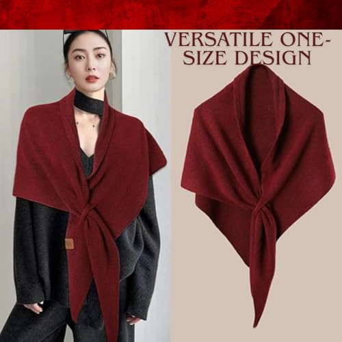 Women's Knitted Triangle Shawl Dressy, Llightweight Wool Knitted Top Shawl, Warmer Winter Fall Accessory3