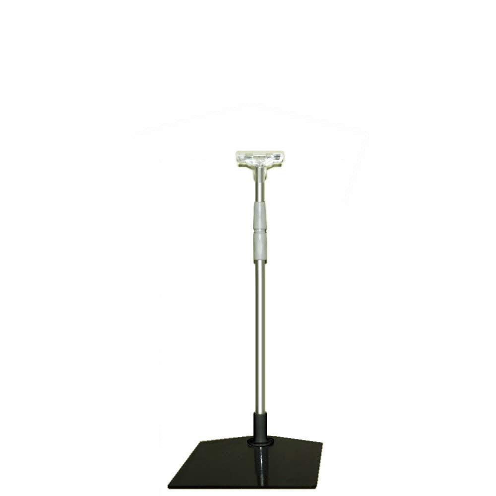 12 Plakatständer DIN A4 Rahmen gelb, Teleskopständer höhenverstellbar bis 580 mm mit Teleskoprohr ALU Kunststoff, Fuß eckig 160x192 mm Stahl schwarz, Kundenstopper, Aufsteller