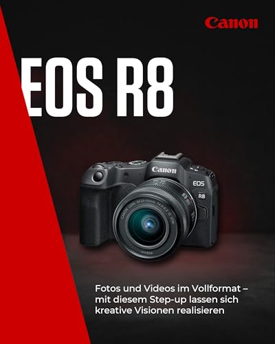 Canon EOS R8 Systemkamera + RF 24-50mm F4.5-6.3 is STM Objektiv - Spiegellose Vollformat Kamera (Digitalkamera mit Autofokus und Motiverkennung für Augen Tiere Fahrzeuge, 4k Videokamera, WiFi) – Bild 3
