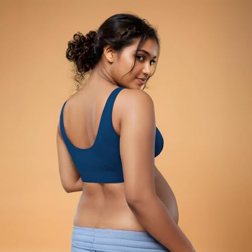 Image of &Circus Padded Maternity Bra | Pull Down Feeding Bra for Women | Padded Bra for Women Slip On | Suitable with Maternity Clothes | PureSoft Micromodal