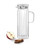 Photo Gallery wilmax - caraffa in vetro con coperchio in acciaio inossidabile - 1500 ml - caraffa per acqua in vetro striato - brocca per succhi, acqua, tè freddo, latte - lavabile in lavastoviglie Photo Gallery wilmax - caraffa in vetro con coperchio in acciaio inossidabile - 1500 ml - caraffa per acqua in vetro striato - brocca per succhi, acqua, tè freddo, latte - lavabile in lavastoviglie