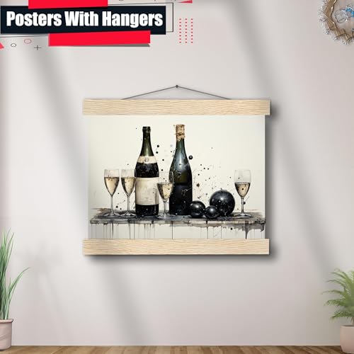 Storeusa99 A Drawing Of A Bottle Of Sparkling Wine With Black Splashes On Top thumb #2