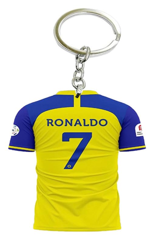 Image of Blacktail Ronaldo Keychain For Boys Girls or Gifting | CR7 Football Player Red Jersey | Vibrant Accessory for Soccer Fand and Collectors | Gift for Boyfriend Girlfriend | Return Gift(Alnassr R7)