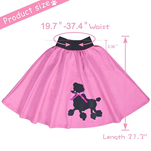 Faybox ET10002PK Poodle Skirt For Girls 50S Costume Accessory 100 Days Of School Costume thumb #5