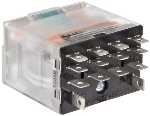 Relais de commande 4PDT 24VDC 15A à indicateur LED pour armoire électrique