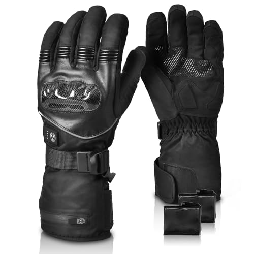 電熱グローブ バイク グローブ 冬 日本製炭素繊維保護 7.4V急速昇温...