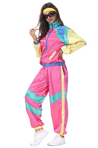 Premium jaren 80 & 90 Retro Trainingspak I Assianzug I Kostuum I Gangster I Prolet I Wansmaak I Assi I Mannen I Vrouwen I Motto I Carnaval I Fasching (Mint I Paars