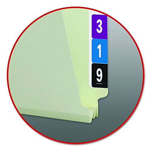 Smead-End-Tab-Pressboard-File-Folder-Straight-Cut-Tab-2-Expansion-Letter-Size-GrayGreen-25-per-Box-26210