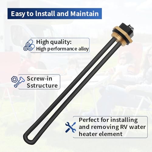 Image of 520900 Rv Water Heater Element Screw Components Replace 520789 Sw6dem Sw10de Sw12de in The Suburbs, Which is Suitable for The Sw Series of Rv Water Heater Parts in The Suburbs -120v 1440w