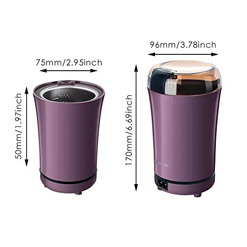 ywewsq Molinillos de Granos, Molinillo de café eléctrico para Especias Máquina de molienda Fina Trituradora de Molino de… - Imagen 8