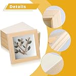 8 Pack Unfinished Square Wood Panels,4" x 4"/10cm x 10cm,Blank Wooden Canvas Cradled Painting Panel Boards for Drawing,Painting,Pouring,Wood Burning and DIY Arts Crafts Projects