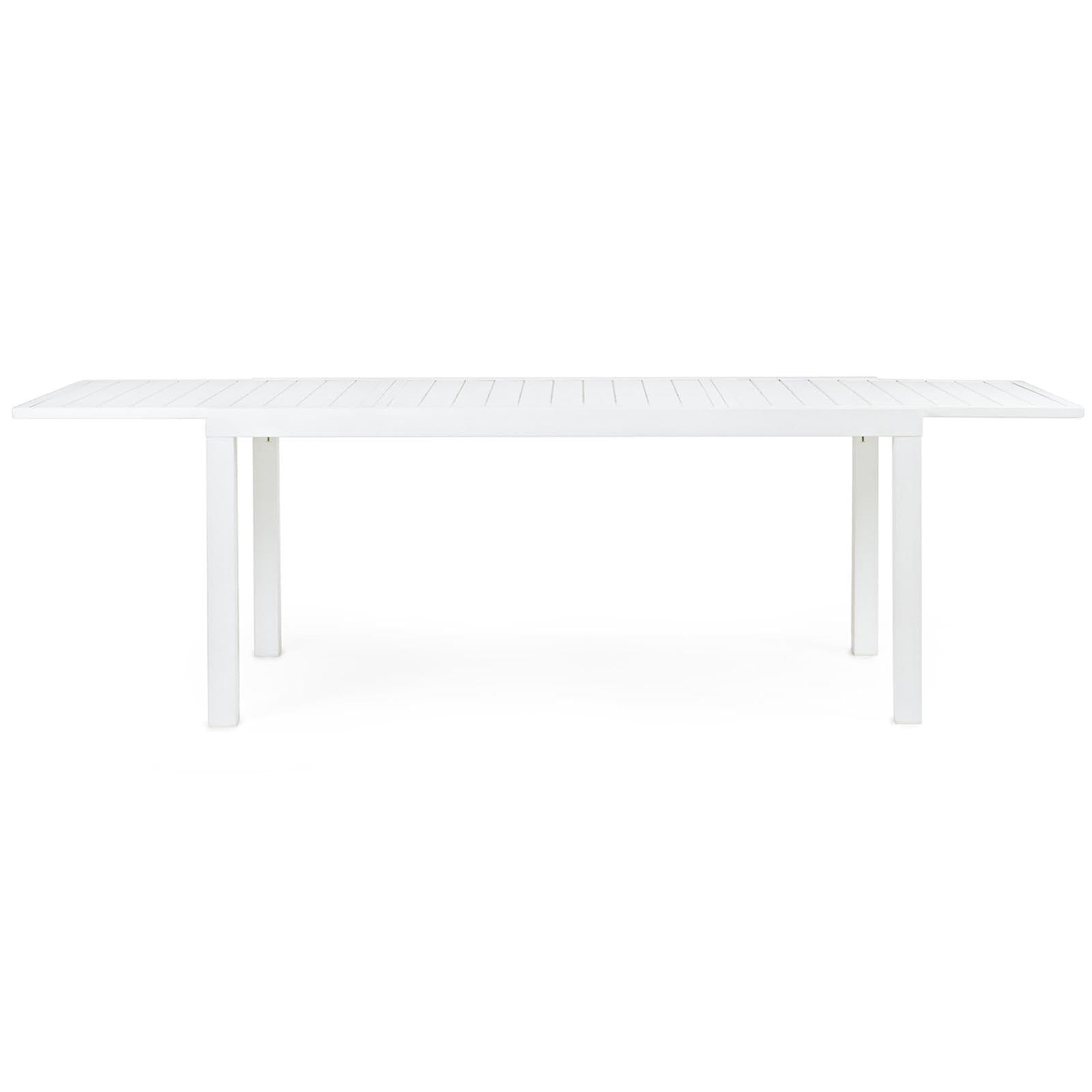 Decor Space Tavolo allungabile Porto Rico in alluminio Bianco per giardino e veranda 135/270 x 90 cm (Tavolo)