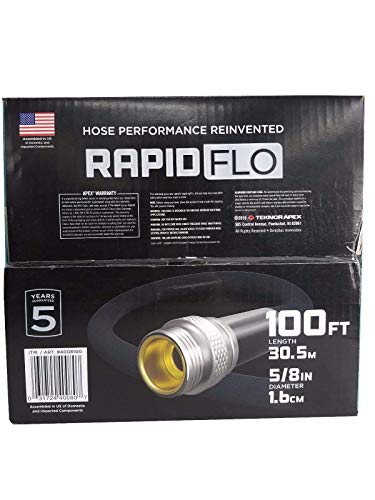 Rapid Flo Light Weight Tough Kink-Resistant Garden Hose 5/8 In 100 Ft #TOP1