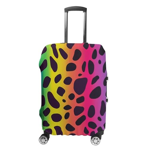 Rainbow Leopard Print Luggage Cover Suitcase Protector Travel Baggage Covers for Men Women XL
