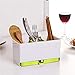 Plastic Utensil Holder, Caddy Silverware Organizer With 3 Compartment & Silverware Tray Drainer Set, Kitchen Utensil Holder- Flatware Spoon Fork Storage Basket, For Kitchen Countertop, Party, Outdoor