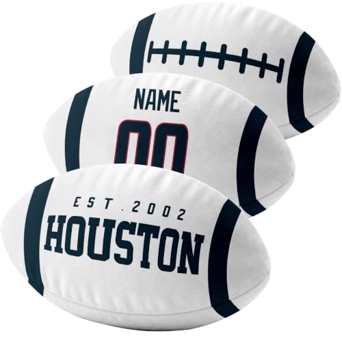 Image of ANTKING Houston Throw Pillow Custom Name Number for Men Boy Gifts | Personalized Gift for Youth for Birthday Christmas