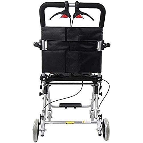 Ztimi Sports Wheelchair Self Propelled，Aluminium Self-Propelled Wheelchair In Black, 36Cm Seat Width, Lightweight Folding Attendant Propelled Wheelchair With Handbrakes, Only Weight 6.9Kg #TOP2