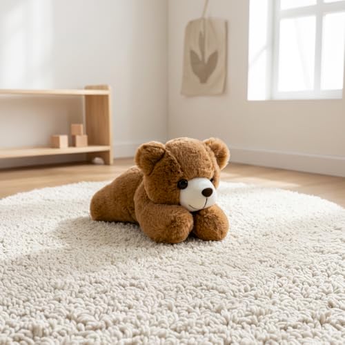 Image of Mirada Floppy Brown Bear Soft Toy - 21cm | Adorable Plush Stuffed Animal for Kids, Boys & Girls | Super Soft & Huggable Teddy Bear Room Decor Toy