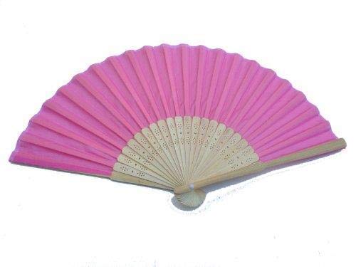 Confezione da 6 ventagli in tessuto di seta con