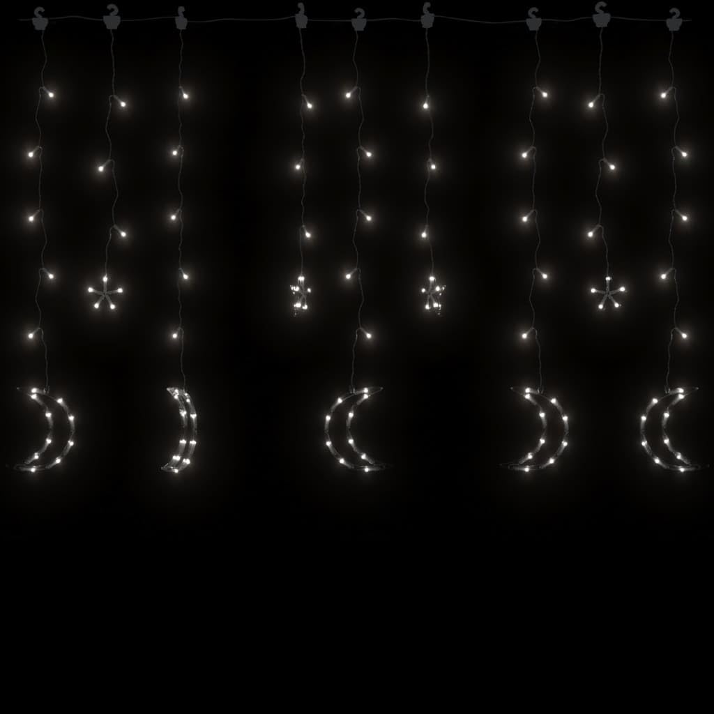 stringhe luci natalizie,luci stringa led,Luci Fatate Stella e Luna con Telecomando 345 LED Bianco FreddoIdeal für Weihnachtsfeiern, Wandambiente