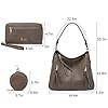 Handbags-for-Women-Large-Designer-Ladies-Hobo-bag-Bucket-Purse-Faux-Leather Realer Hobo Handbags Purses and Wallet Set for Women Shoulder Tote Bag with Adjustable Shoulder Strap Faux Leather