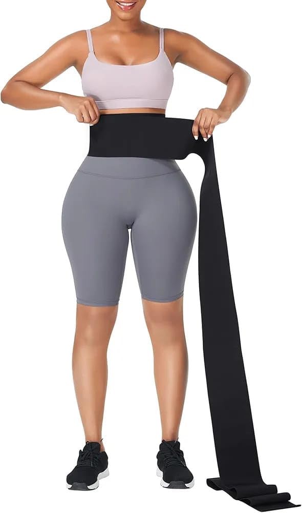 Waist Trainers For Women Belly Fat,Postpartum Belly Wrap For Tummy Control,Bandage Wrap Waist Trainer, Waist Trainer For Women Lower Belly Fat (Black)