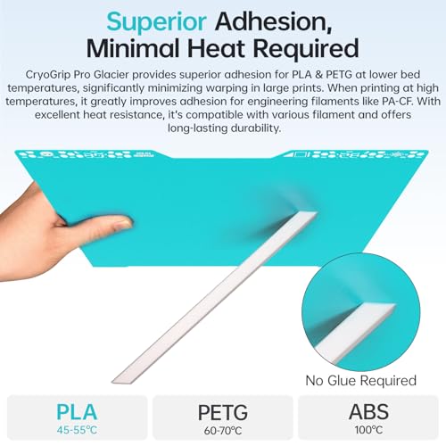 Image of BIQU CryoGrip Pro Glacier Compatible with Bambu-Lab H2C 3D Printer 355x346mm Panda Build Plate Double Sided Upgrade Spring Steel Plate Removable Surface Platform