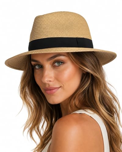 Zylioo XL/XXL Sonnenhut Strohhut Großen Kopf Hut Herren Damen Panamahut Sommerhut Sonnenshutz UV Schutz Strandhut für Urlaub