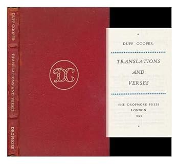 Translations and verses / [by] Duff Cooper