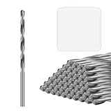 50 PCS 1/8 Inch Drywall Bit, Spiral Saw Tip Cutting Bits Tools with Box, Guide Point Cutting Bits for Use with Spiral Saws, for Drywall Work, Outlets, Woodworking, Construction Tasks (Silver)