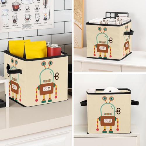 Boîte de rangement robot rétro pliable pour placards désordonnés de chambre à coucher - 8