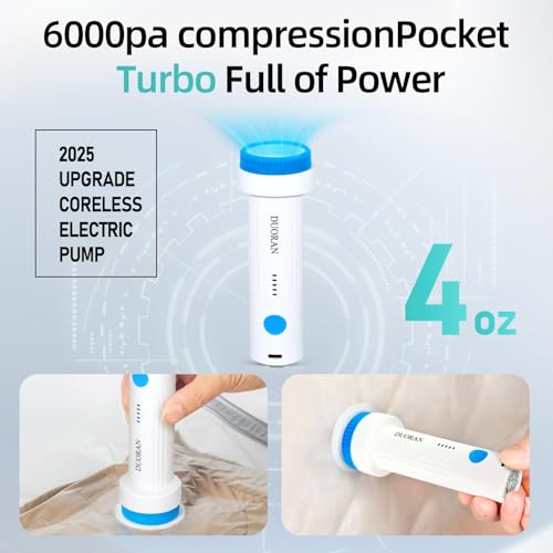Image of Cordless Electric Vacuum Pump for Vacuum Storage Bags Travel Air Pump, Portable USB Rechargeable Seal & Compression Bag Pump for Clothes, Blankets & Bedding (Storage Bags Not Included)