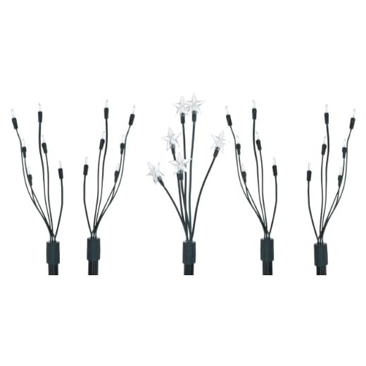 Hellum Gartenstecker Stern 5er Set outdoor, Gartenstecker Weihnachten mit 30 Sternen warmweiß, Weihnachtsbeleuchtung außen Stern 70cm Höhe, Weihnachtsdeko aussen, Weihnachtslichter außen, Trafo 530148