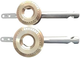 Gas Stove Burner Cap & Bottom Set – Large & Small Size – Heavy Duty Brass Top with Cast Iron Bottom – High Flame Performance – Compatible with Most Gas Stoves – 2 Pcs Combo