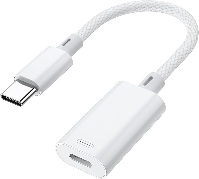 Wefly USB C to Lightning Headphone Audio Adapter for iPhone 16 15 Plus Pro Max with Charge Data,Type C Male to Female Lightning Earphone Converter Dongle for iPad Pro Air Mini MacBook-image-14